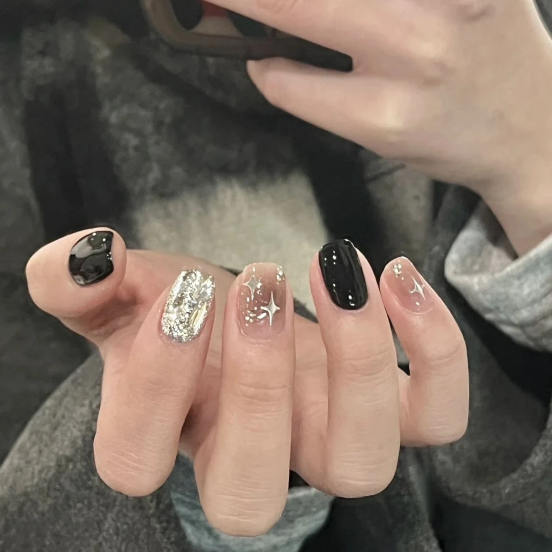 西太后轻奢美甲纯手工穿戴甲纯欲款短款美甲贴片成品小短甲辣妹