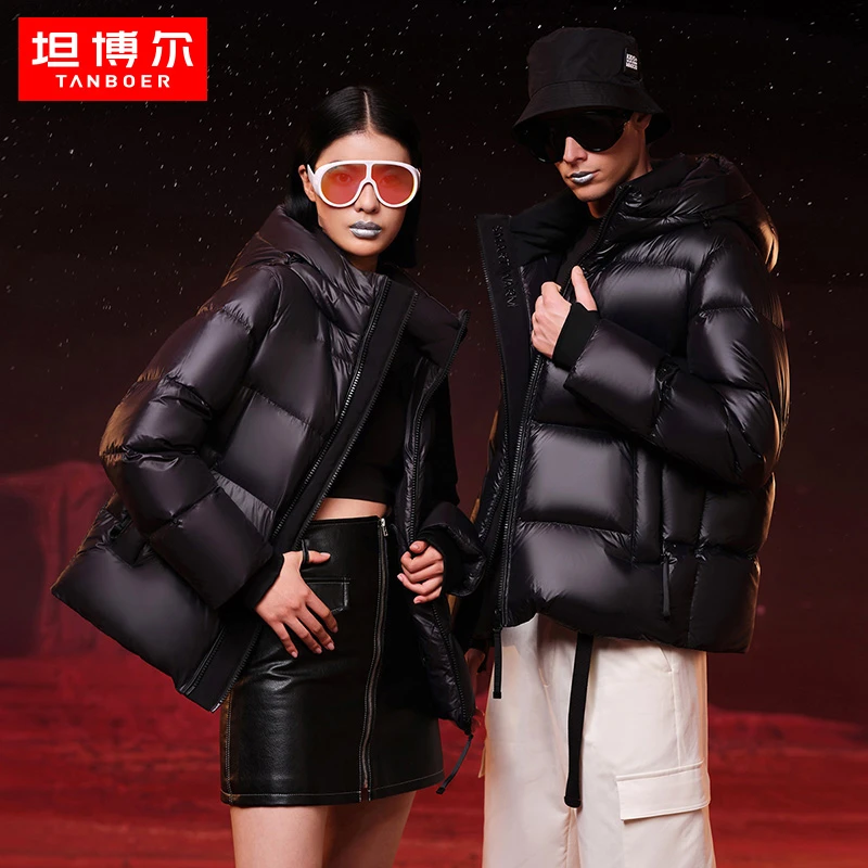 坦博尔短款羽绒服能量者系列连帽时尚潮流冬加厚保暖外套TD236398