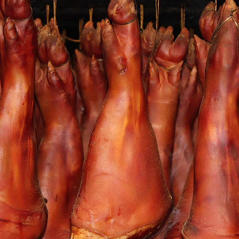 壹臣壹味四川高山腊猪脚烟熏腊排腊肉四川特产柴火烟熏腊肉