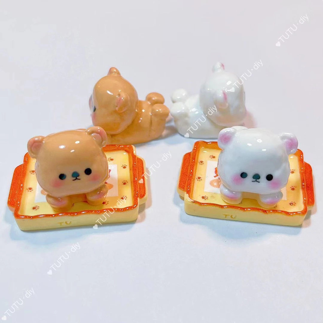 【TUTU定制 】翘脚小熊-DIY食玩树脂配件