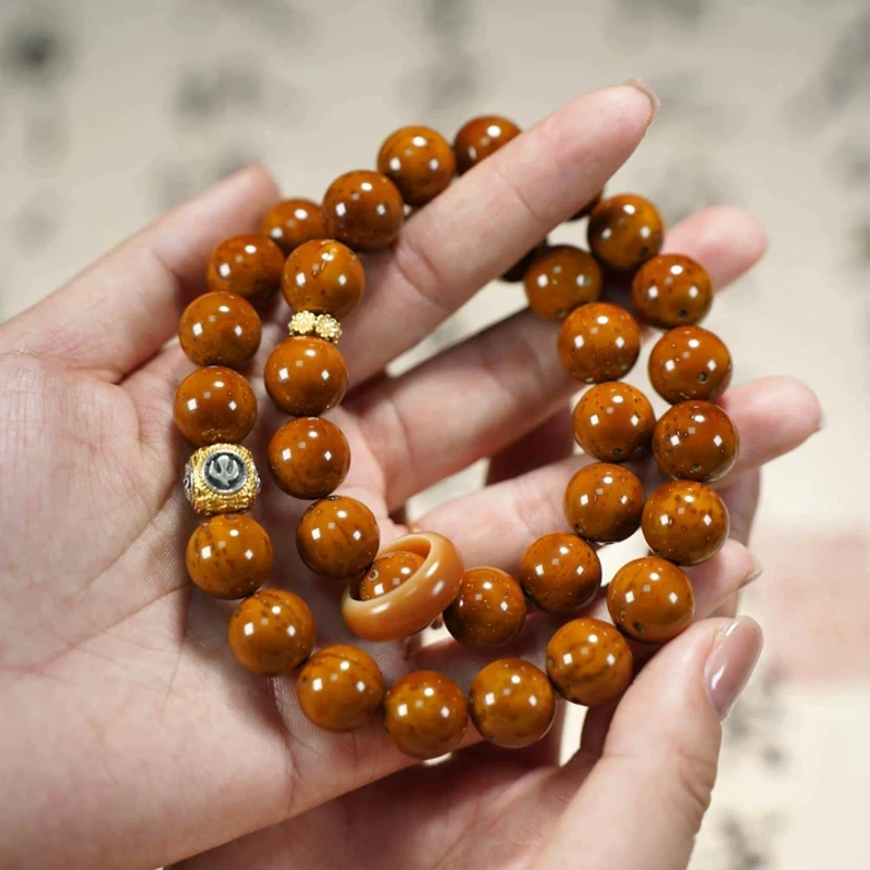 紫金鼠手串光珠菩提子醒狮手持念珠男佛珠文盘玩女