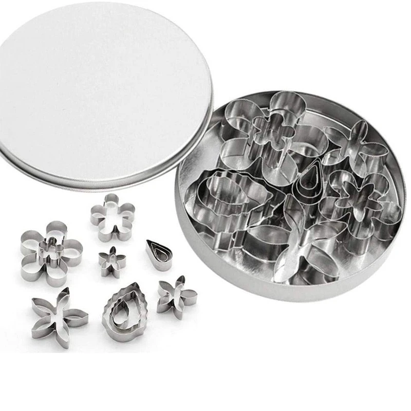 12件套不锈钢饼干花型模具切蛋糕翻糖模具烘焙工具