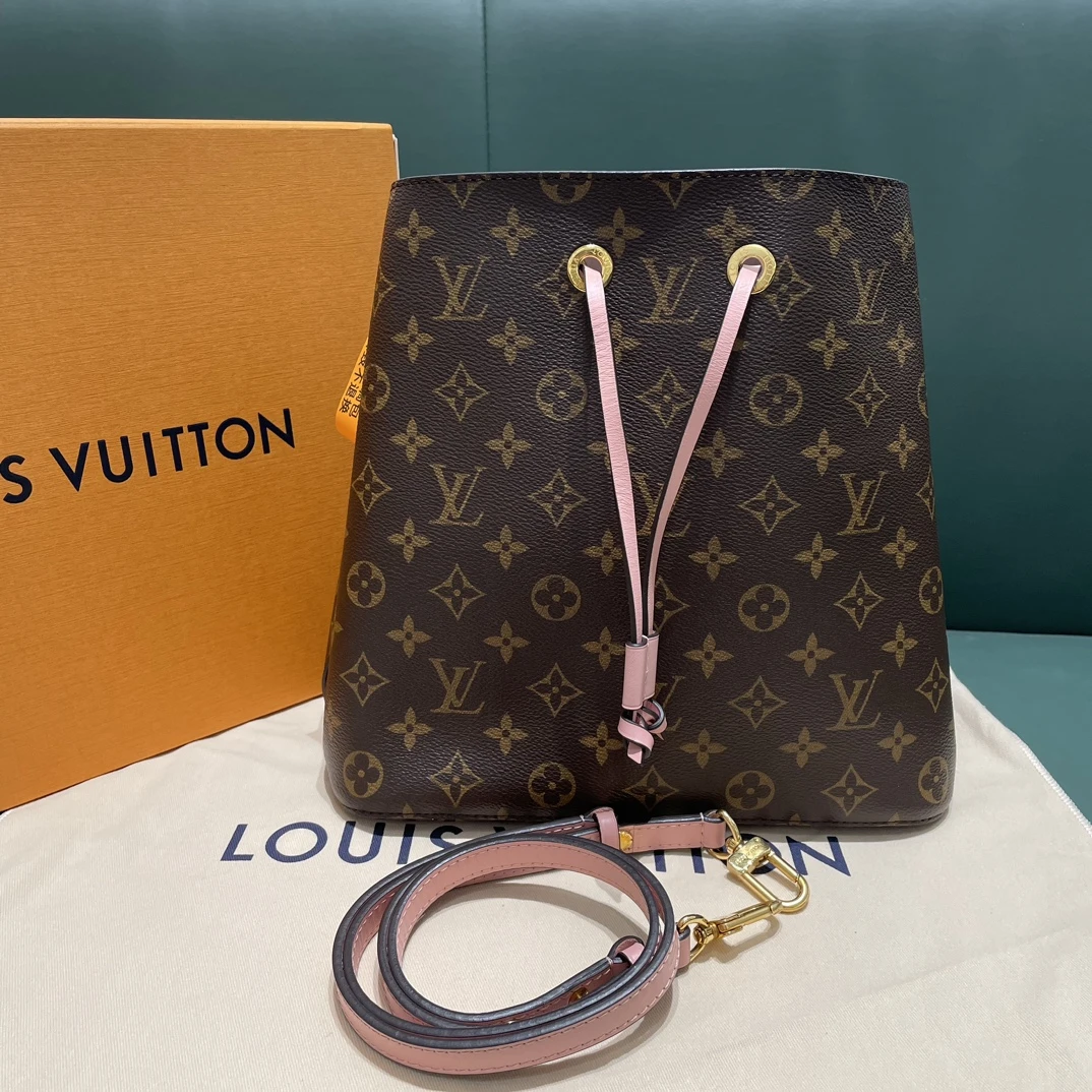 全新未使用 LouisVuitton/路易威登 宝利汇 NeoNoe老花粉水桶包