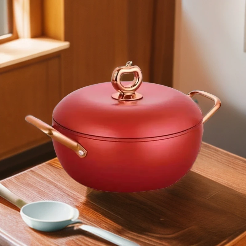 平安喜乐苹果煲汤锅一锅多用快速导热.一体成型·不挑炉灶一锅多用