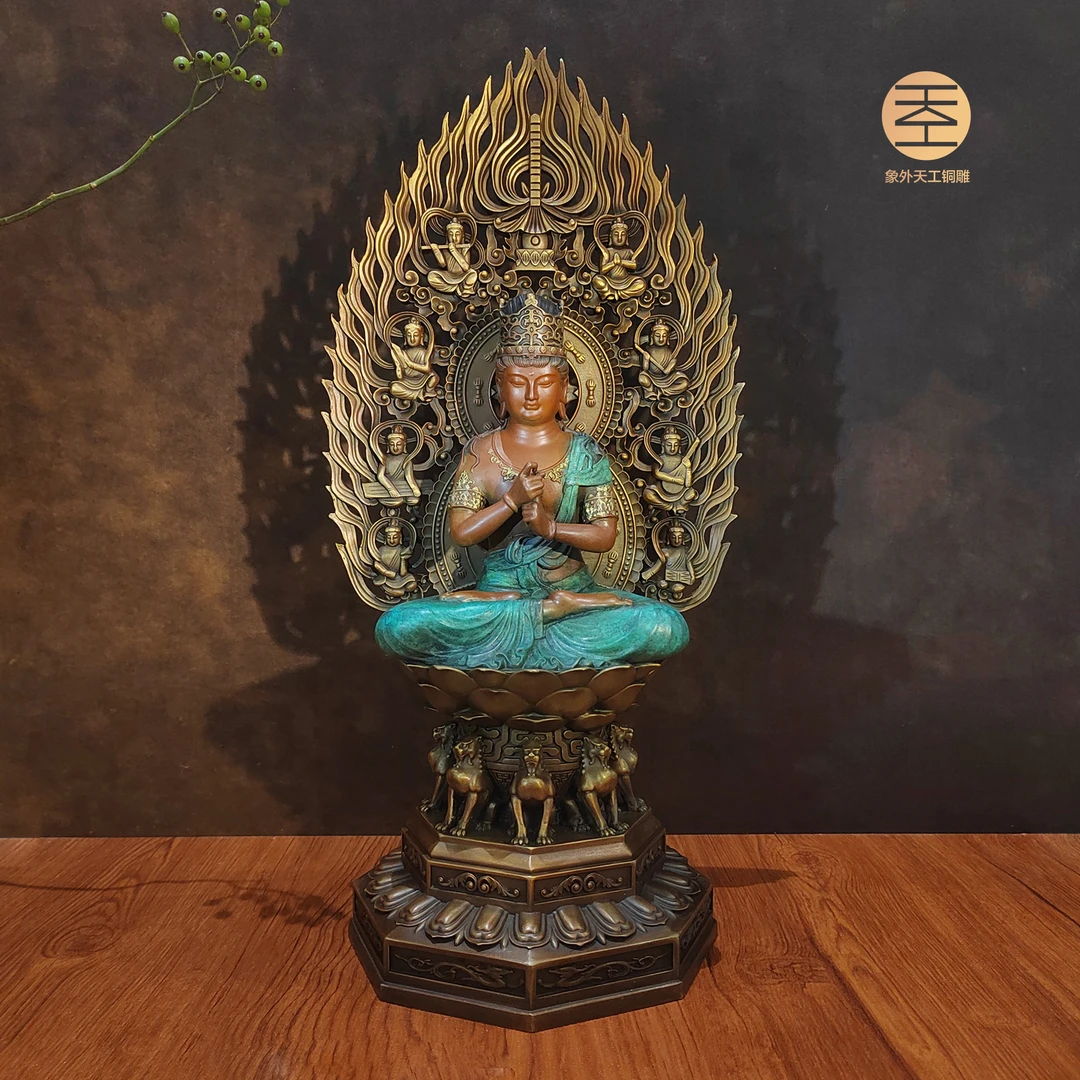 象外天工大日如来菩萨 铜雕雕塑 限量摆件 雕刻 全手工 家居