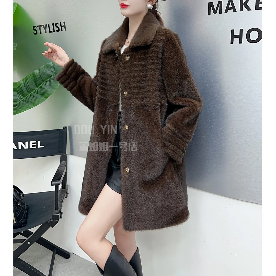 新款时尚女士中长款气质外套2378