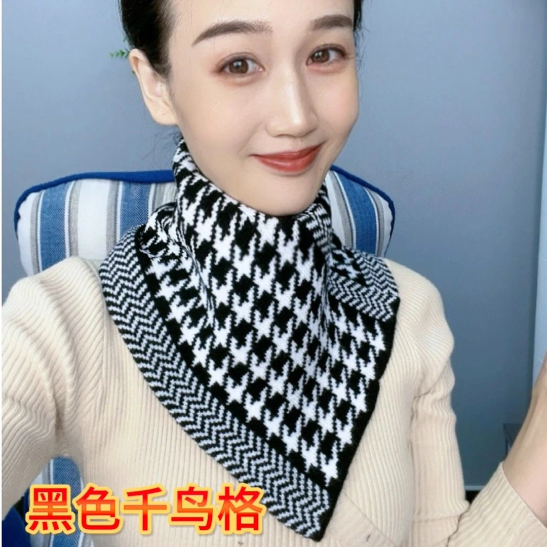 2023冬季新款男女小围巾围脖保暖护颈椎百搭防寒围巾脖套三角巾