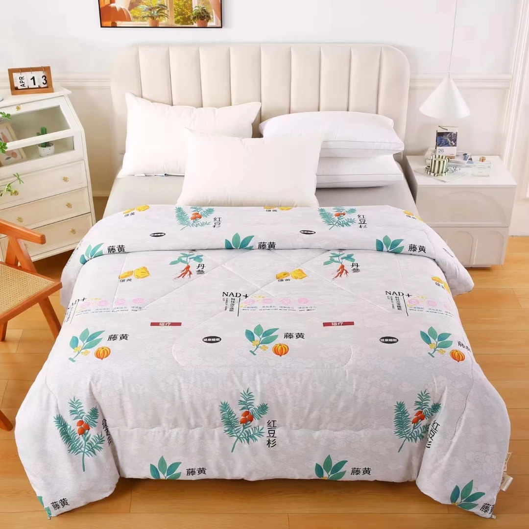 新款时尚精致印花被子(草-1)-AX