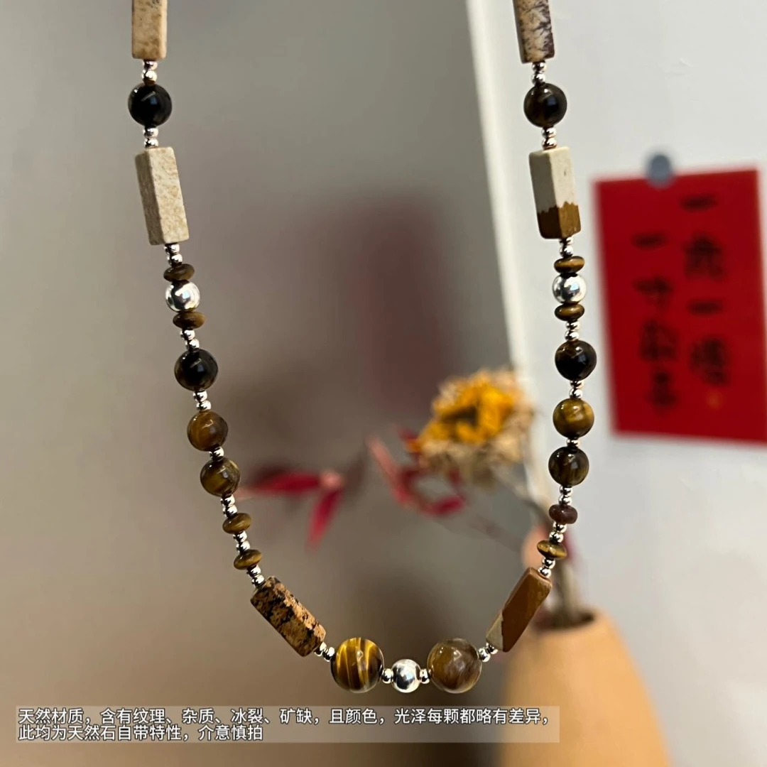 链子925银 JIUJIU【晚风温柔】气质百搭小众简约珠珠项链0109