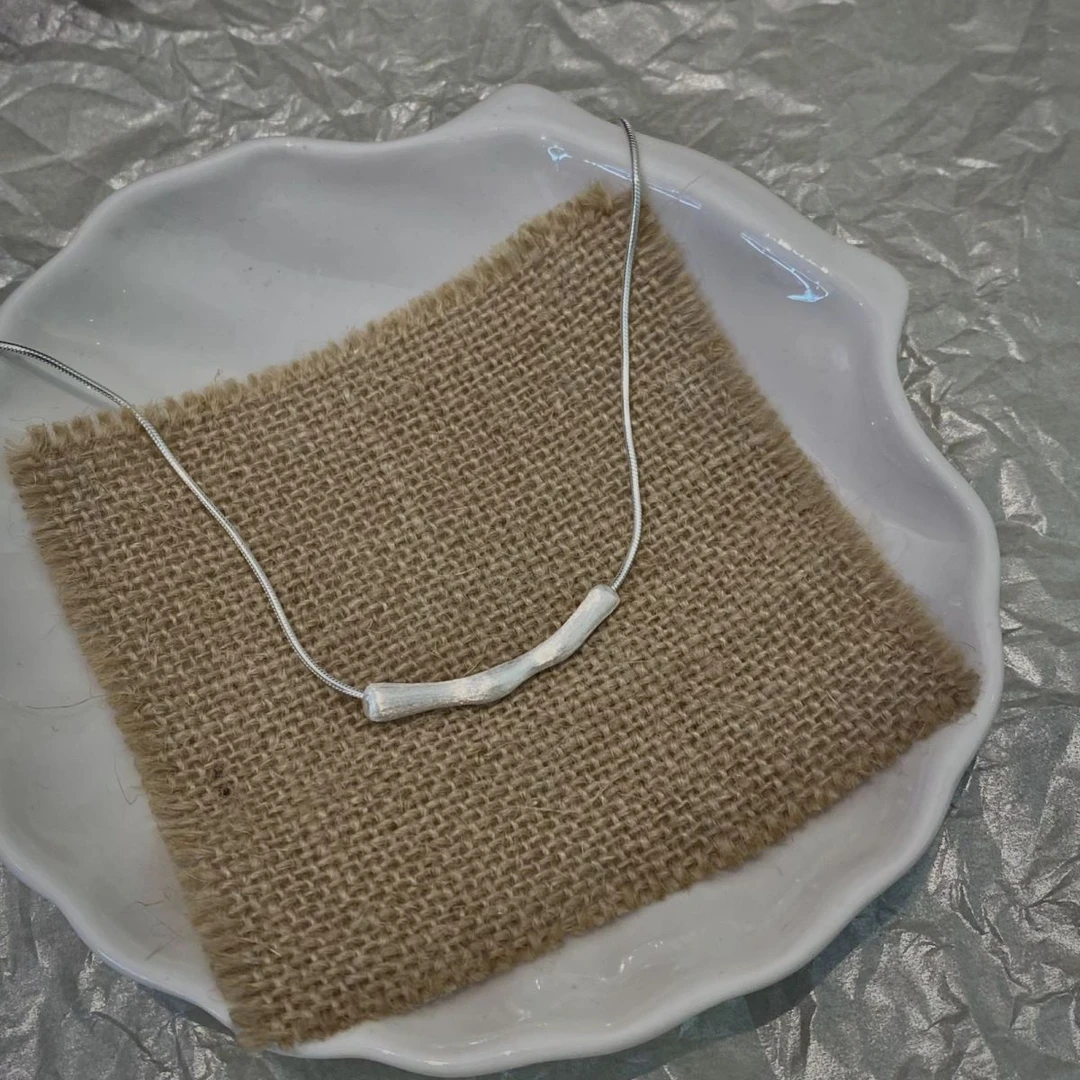 链子925银 JIUJIU【梦枕星河】简约百搭绳链串拉丝管项链