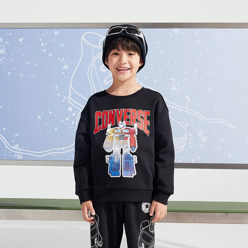 【变形金刚联名】Converse匡威男女童冬季加绒圆领卫衣CNVB-FW-G652