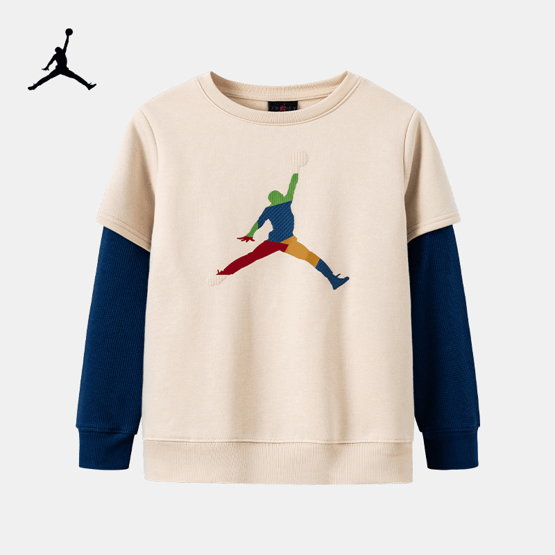 Air Jordan秋冬童装男童休闲套头加绒卫衣JDB-FW-C097