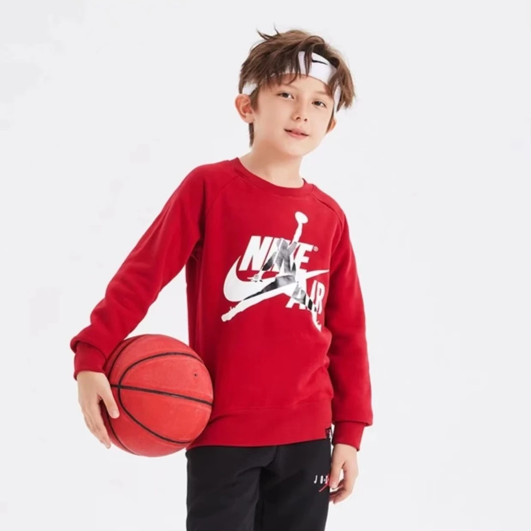 AirJordan春秋女男童装运动无帽加绒卫衣6287/B399
