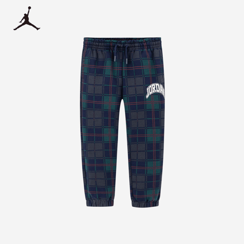 Air Jordan 童装儿童男童加绒格纹针织长裤JDB-F7-B921