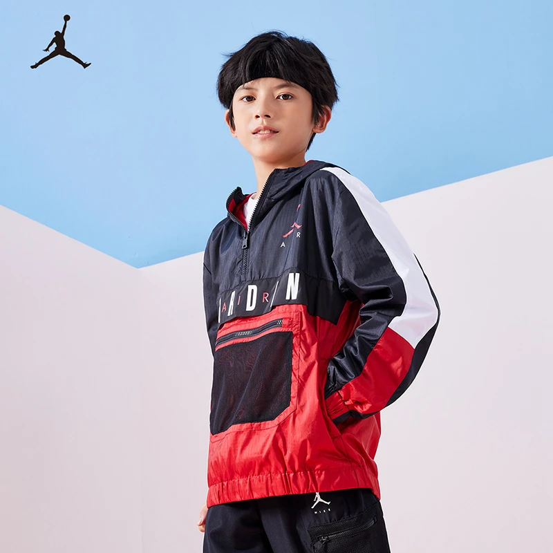 AIR JORDAN春秋休闲运动童装儿童夹克潮款儿童运动梭织外套B191