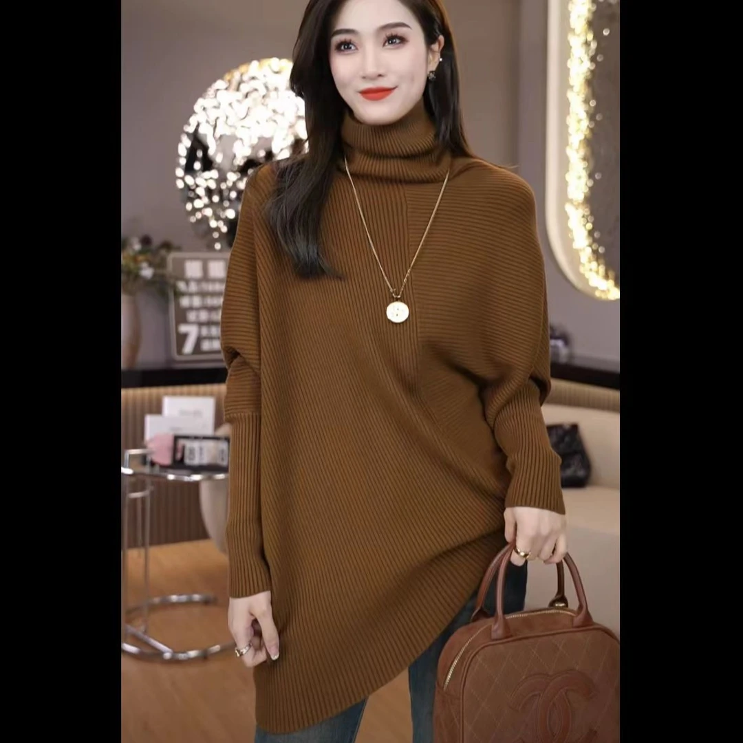 【MN】秋冬设计款防寒蝙蝠袖针织毛衣7281