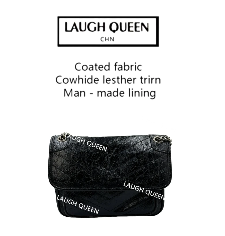 Laugh Queen手工打造真皮女士新款包邮差黑色