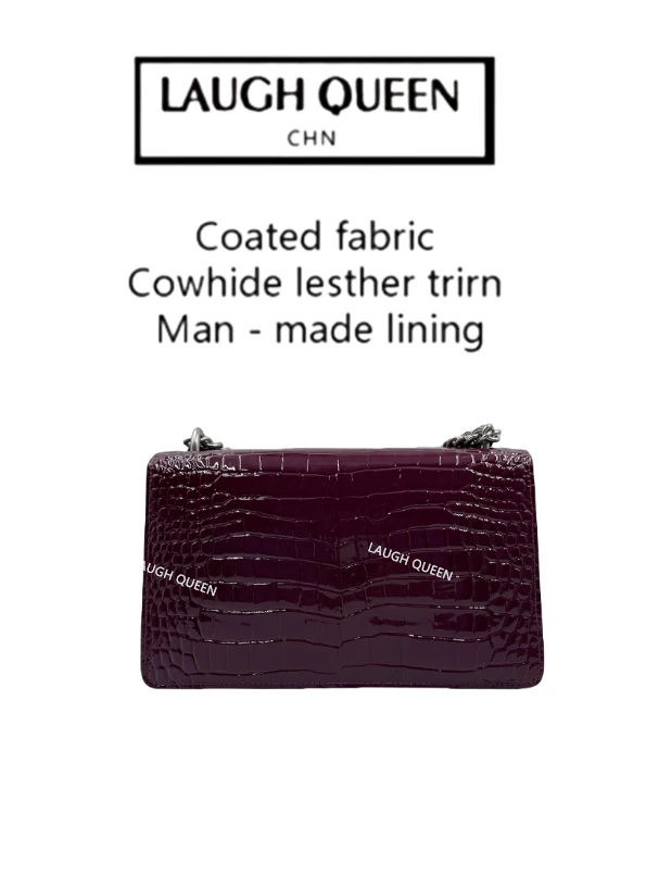 Laugh Queen手工打造真皮女士新款包酒紫色