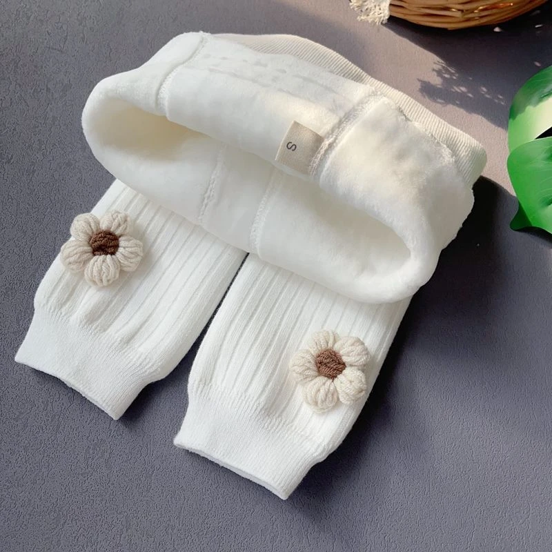 宝宝打底裤秋冬加绒加厚婴幼儿大PP九分裤子女童外穿一体绒保暖裤