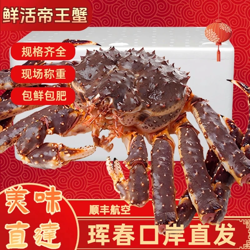 【现场称重】5~6斤 俄罗斯鲜活帝王蟹(不包活)掉水率5%~8%10月8新货