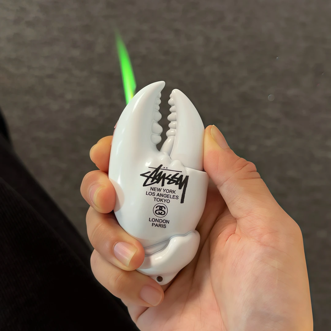 创意潮牌高级感螃蟹钳子手里有钳蟹钳打火机稀奇古怪新奇特手把件