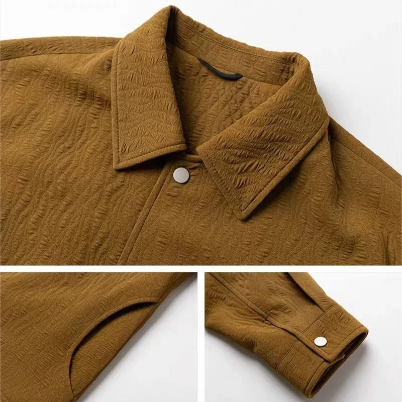 R600-800直播专用链接夹克休闲夹克男士春秋长袖时尚百搭复古翻领