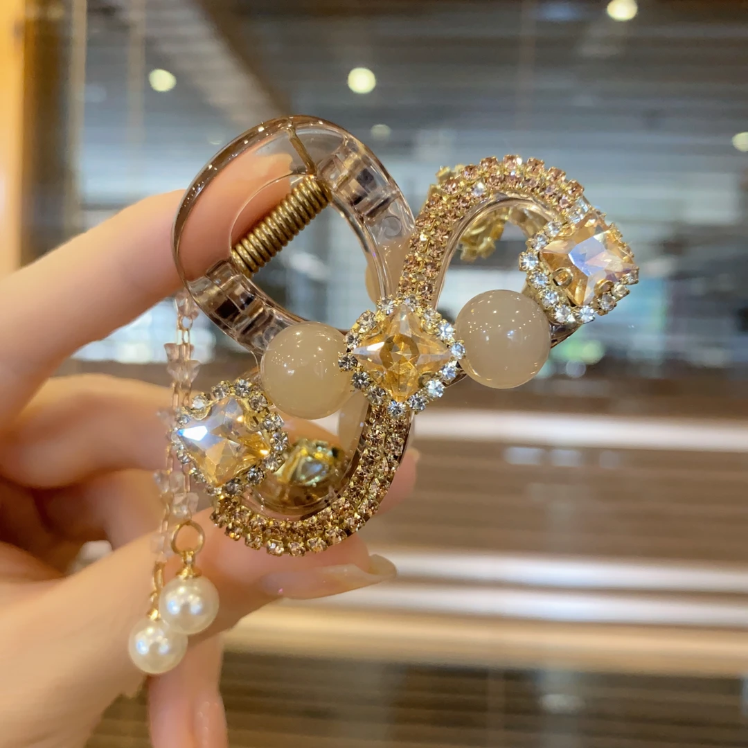 3161韩版气质轻奢精致百搭甜美半扎发抓夹