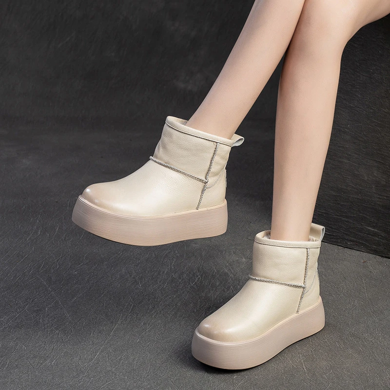 【10758J】冬季新款加绒保暖休闲百搭雪地靴厚底棉鞋时尚潮女鞋