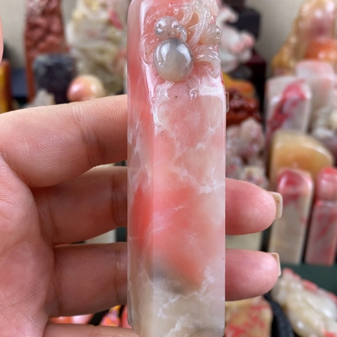 巴林石手工雕刻印石