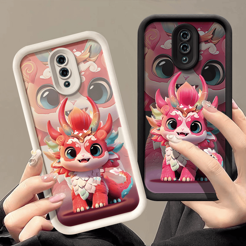 适用opporeno手机壳PCAM00奢华中国风挂绳可爱防摔卡通软胶全包边