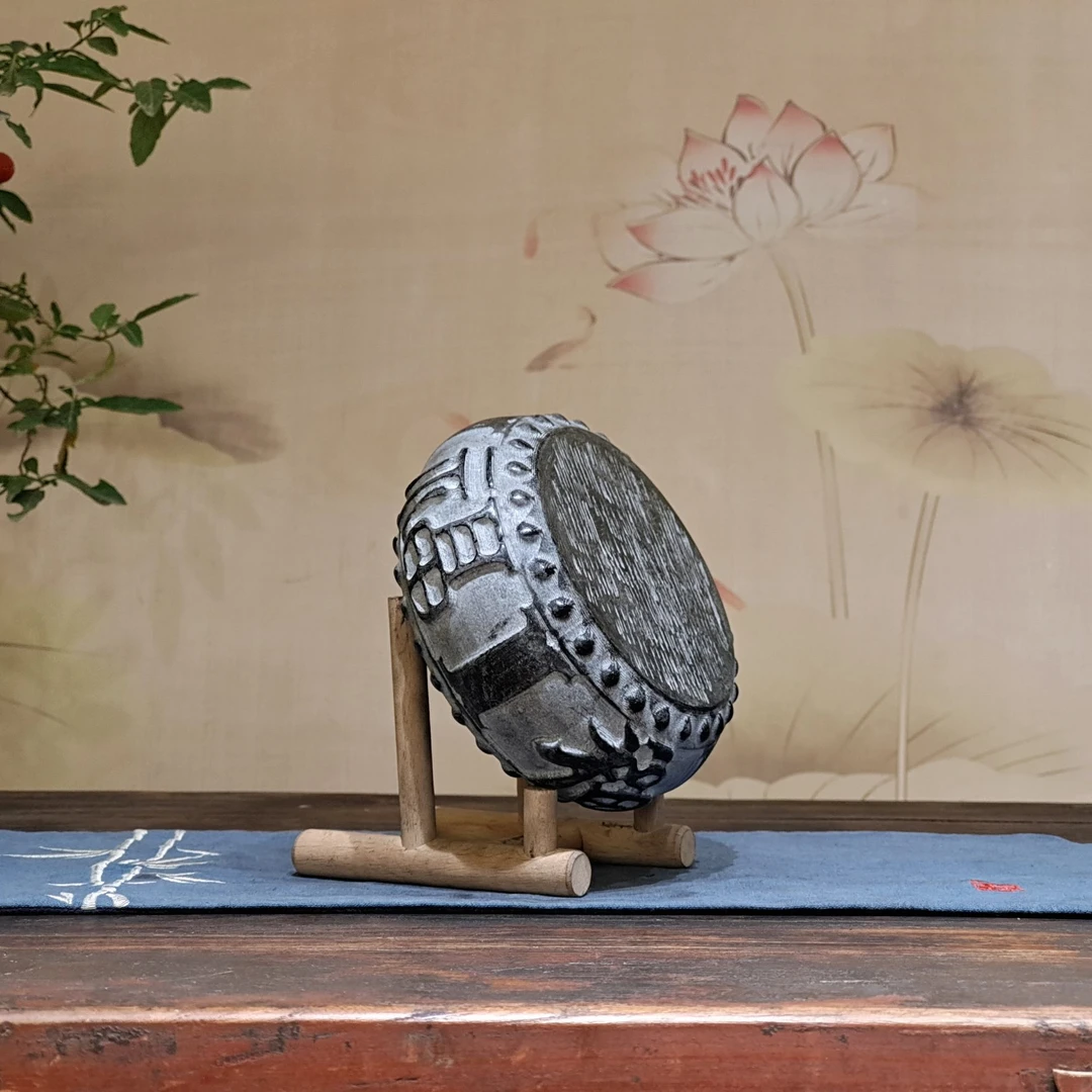 福字石鼓│壶承花盆底座桌面造景家居摆件