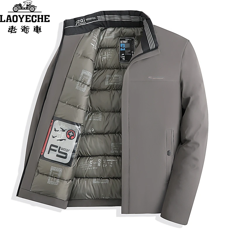 老爷车棉服男士短款中老年休闲中长款加厚保暖冬季男士短款中老年
