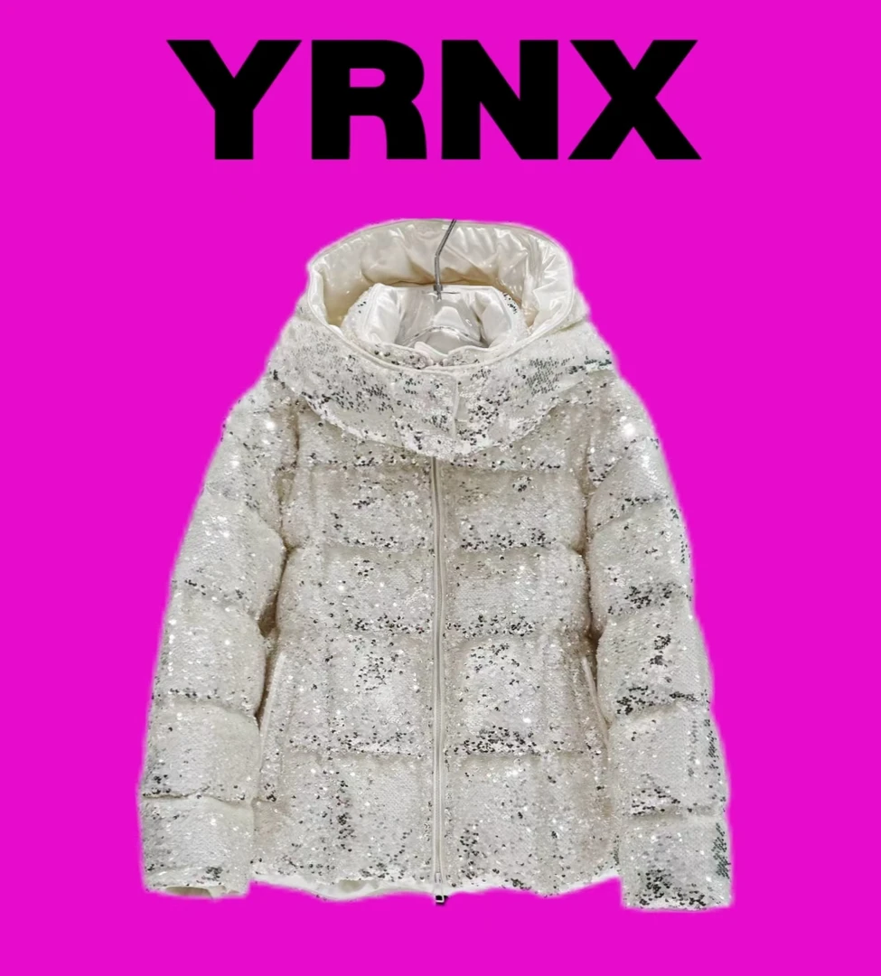 YIRANNAXUAN/伊然納暄波光粼粼设计千金时尚百搭三星90鹅绒羽绒服