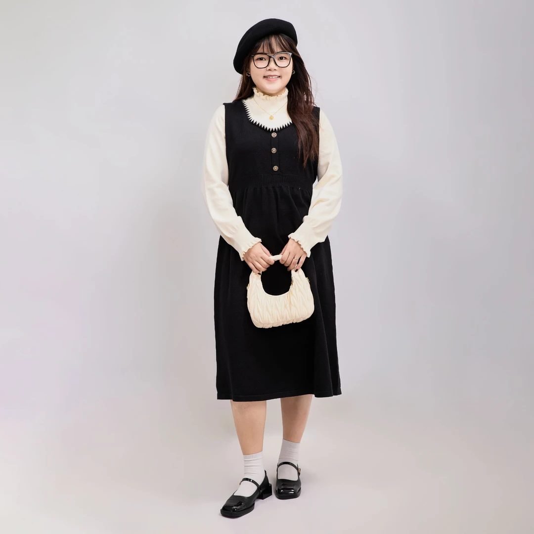 CYY大码胖mm穿搭针织裙宽松女装2024新款秋季连衣裙女长袖裙