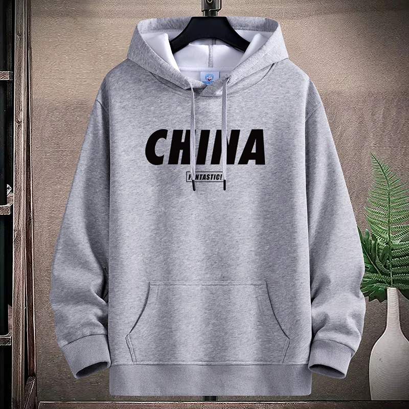 高品质秋冬重磅加绒加厚卫衣男女情侣帽衫净版时尚运动休闲上衣男