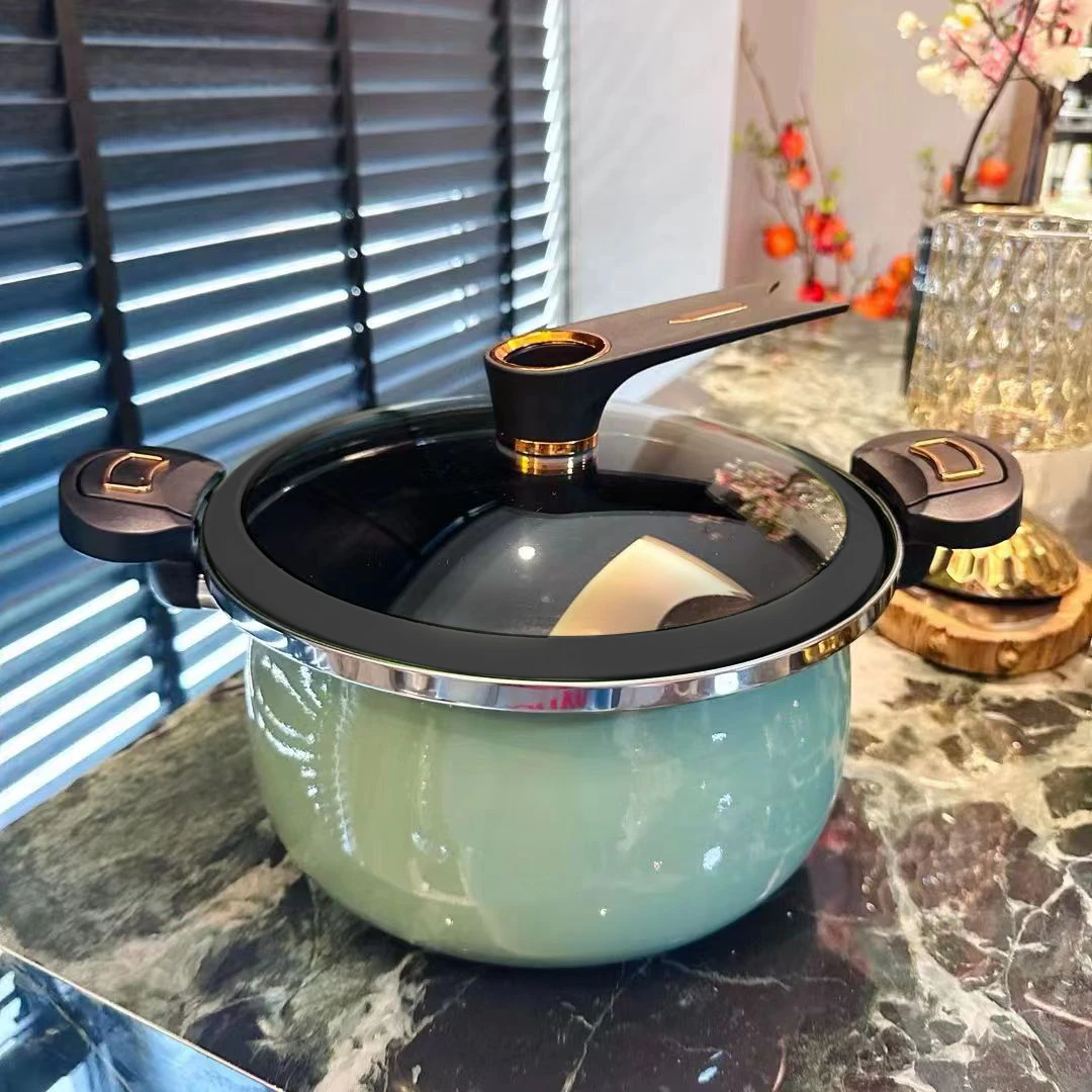 微压汤锅家用双耳炖肉锅燃气灶电磁炉通用炖锅煮锅煲汤不粘锅