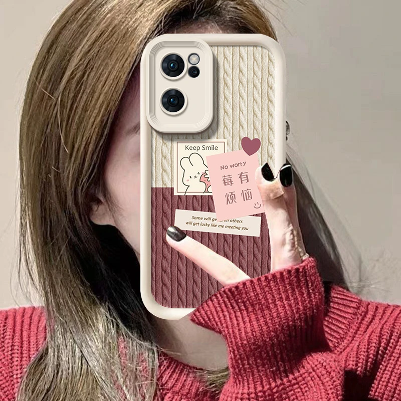 莓有烦恼适用OPPOReno7手机壳PFJM10简约全包边新款保护套防摔女