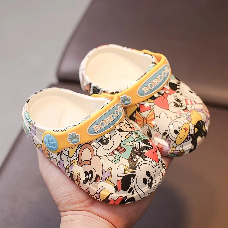 巴布豆洞洞鞋防滑儿童凉拖鞋女宝宝男童夏婴儿幼儿卡通踩屎感室内