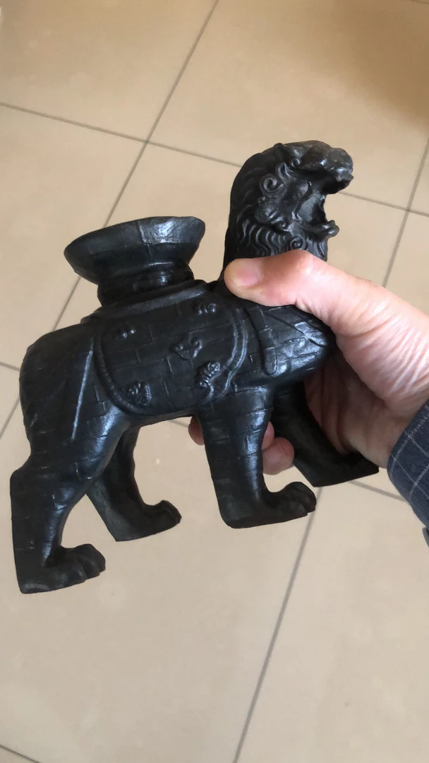 沧州铁狮子文创礼盒镇海吼 铸铁16cm 摆件家居客厅装饰