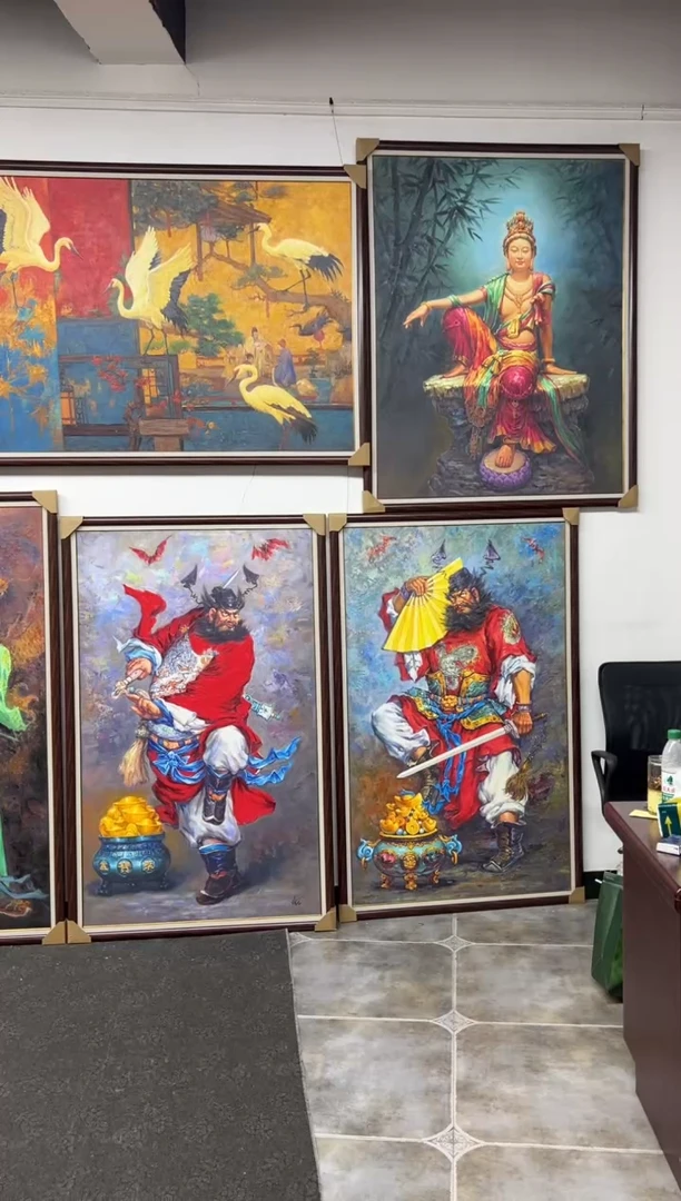 【闪购商品】绘画双福钟馗带框100*160CM