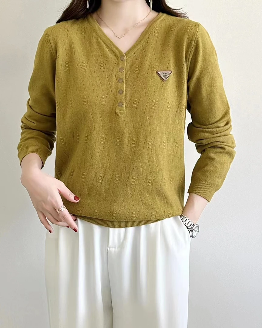 zhiyan/织嫣2023年轻显瘦大码秋装加肥加大码遮肚洋气针织衫