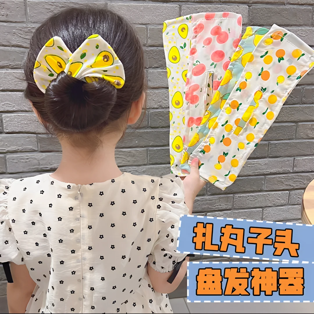 新款儿童魔术扭扭夹盘发器发夹懒人丸子头蝴蝶结发饰发带懒人发箍