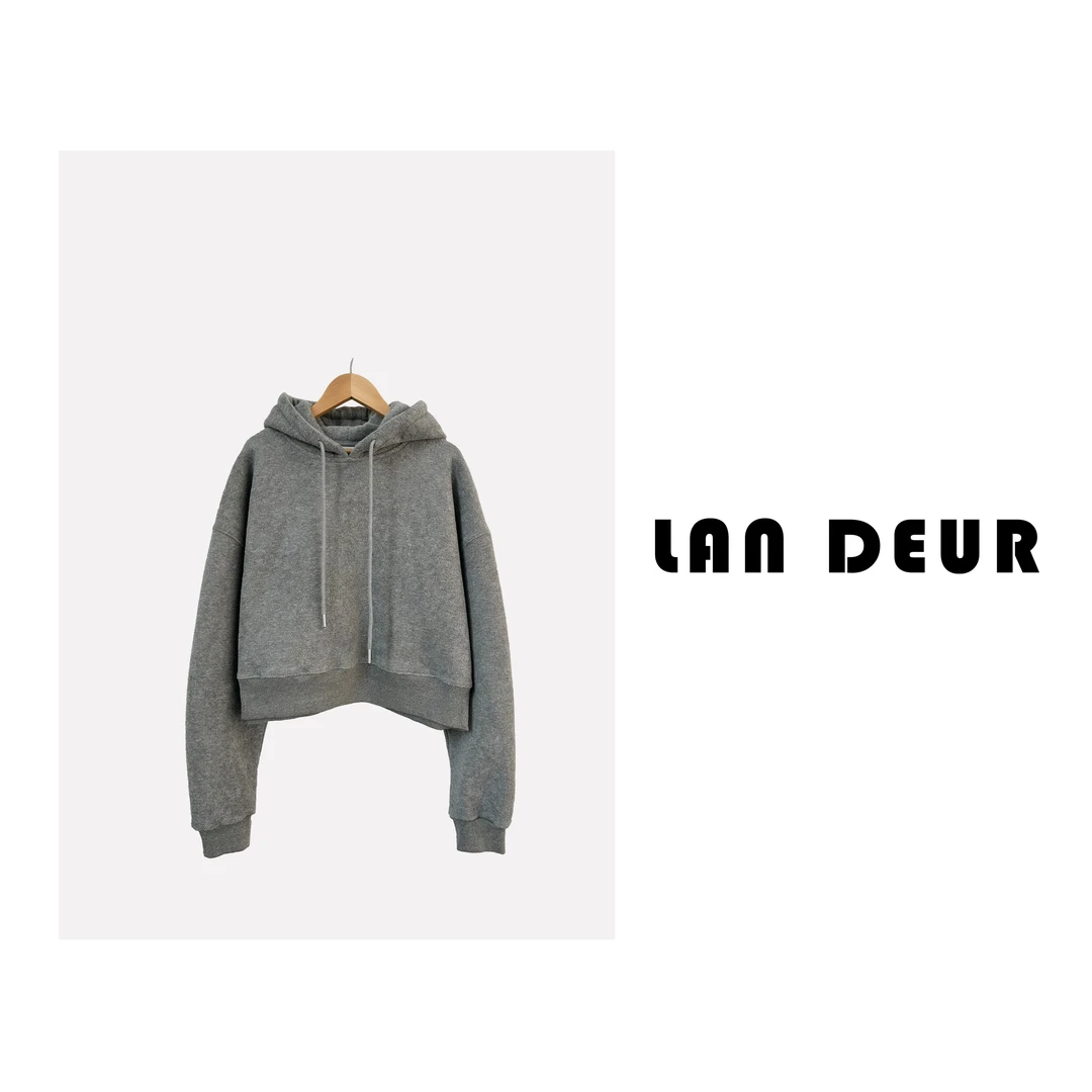 KEKE【暖冬糯米】韩版灰色休闲百搭宽松套头连帽卫衣女