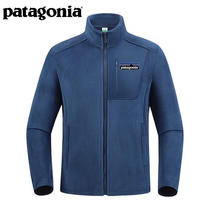 Patagonia巴塔哥尼亚冬季拉链抓绒卫衣保暖加厚立领加绒外套男装