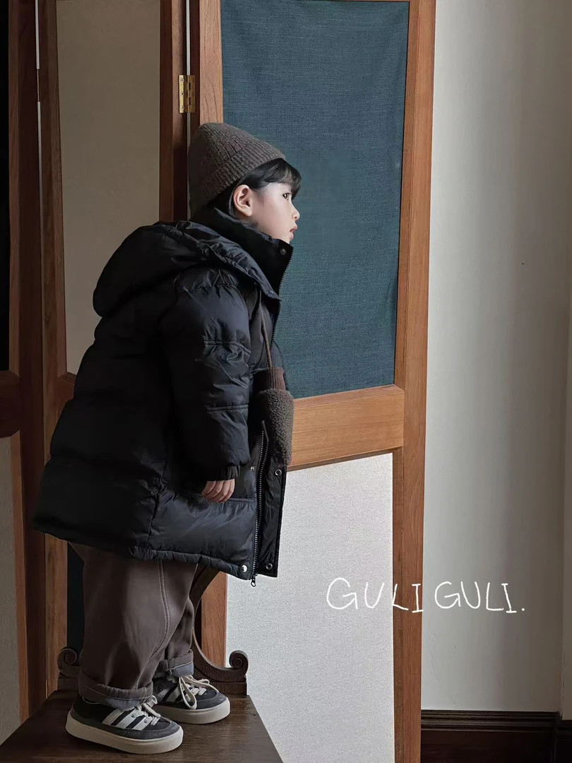 【059】实体品牌2024秋冬新款韩系网红潮款搭配男童女童羽绒服保暖