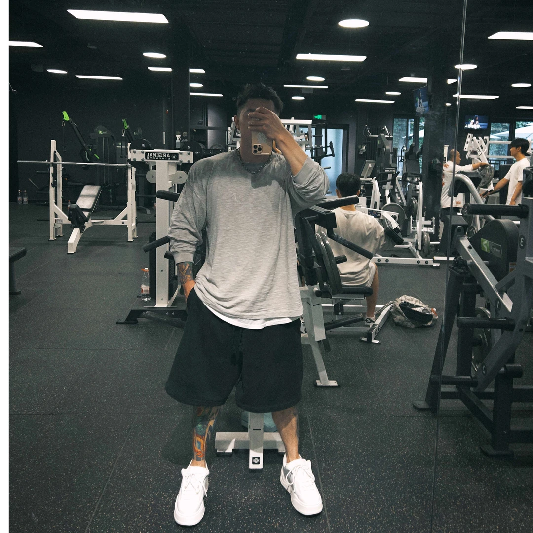 纯色弹力运动休闲纯棉厚款网红短裤裤子男士夏季简约宽松韩版美式