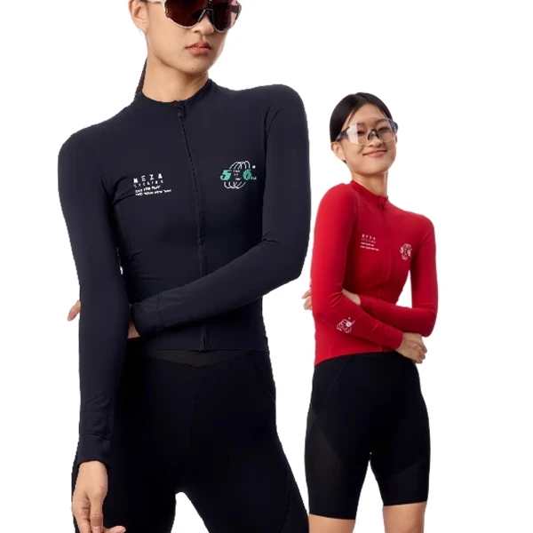 NEZA「鲲.郁晨」女款零感显瘦抗菌速干长袖公路自行车骑行服