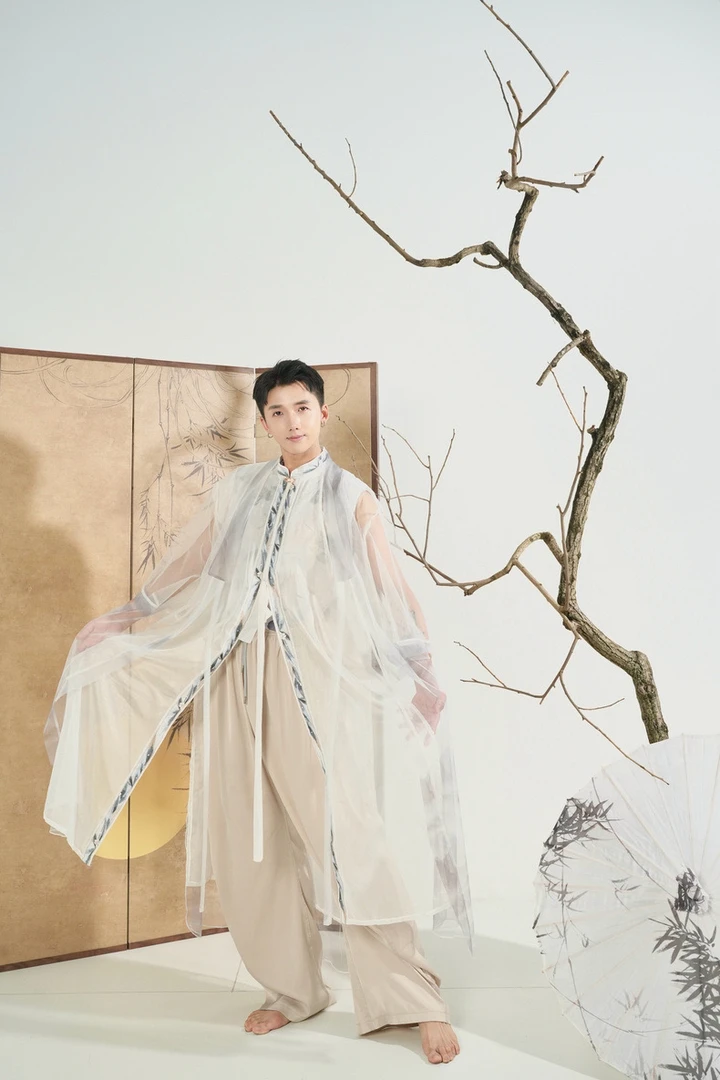 【余二制衣】定制国风新中式竹雪清影刺绣白金无袖比甲开衫纱衣