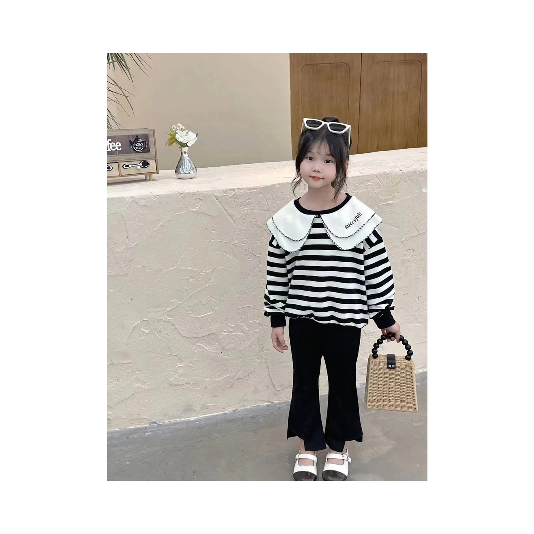 中童女孩卫衣休闲女童条纹