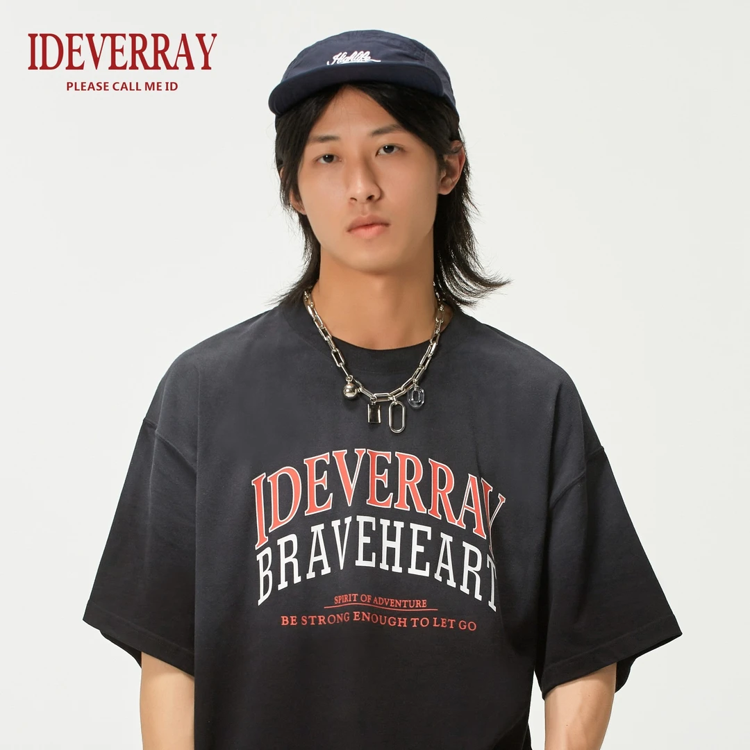 【直播专属】IDEVERRAY新款情侣装圆领印花街头百搭半袖流行短袖